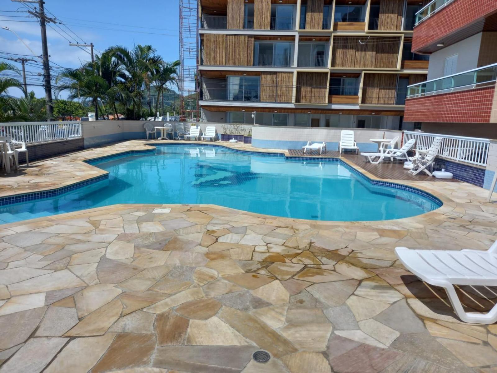 Apartamento de Frente para o Mar Ubatuba Bagian luar foto