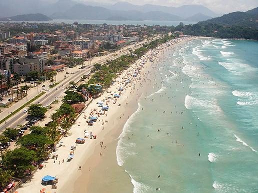 Apartamento de Frente para o Mar Ubatuba Bagian luar foto